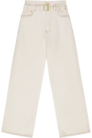 Ganni Jeans a gamba ampia con cintura