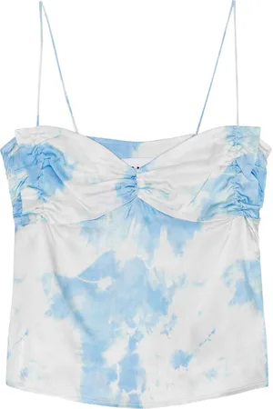 Ganni Top con fantasia tie dye