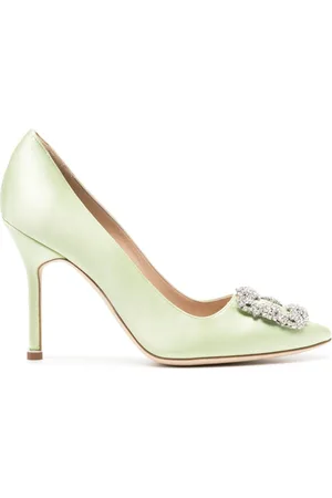 Manolo Blahnik Pumps Hangisi in raso 105mm