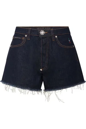 Philipp Plein Shorts denim con applicazione