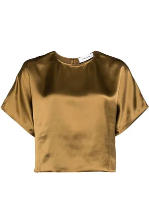 YVES SALOMON Camicia crop con stampa