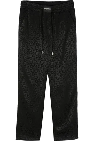 Roberto Cavalli Pantaloni dritti con logo jacquard