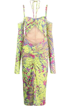 VERSACE Abito midi con stampa