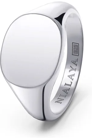Nialaya Anello a sigillo con logo inciso