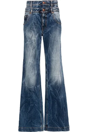 VERSACE Pantaloni ampi con doppia vita