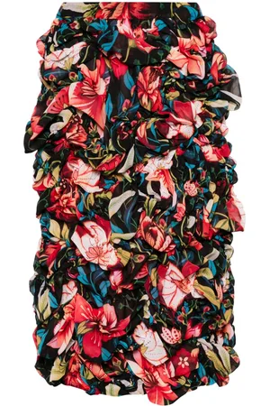 Comme des Garçons Gonna midi a fiori