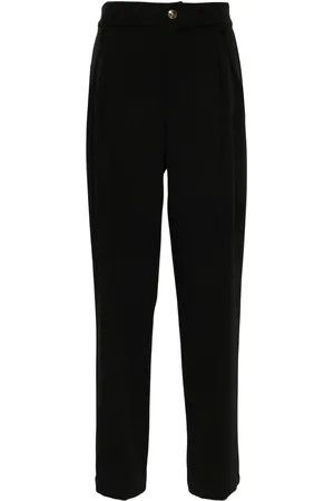 VERSACE Pantaloni a gamba ampia con pieghe
