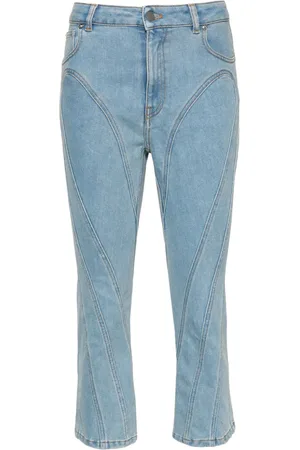 MUGLER Jeans crop a vita alta