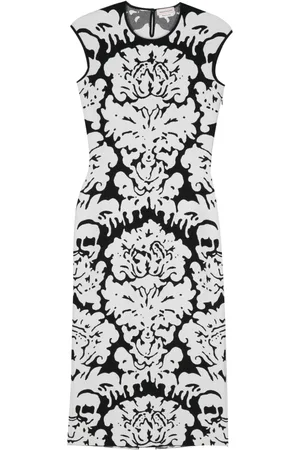 Alexander McQueen Abito midi damascato