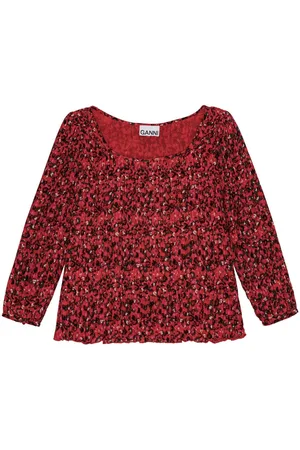 Ganni Blusa plissettata