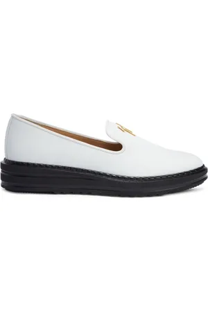 Giuseppe Zanotti Mocassini in pelle con placca logo