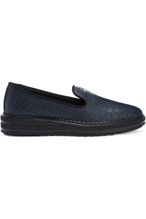 Giuseppe Zanotti Mocassini in pelle con placca logo