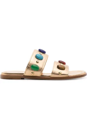 Gianvito Rossi Sandali slides con perline