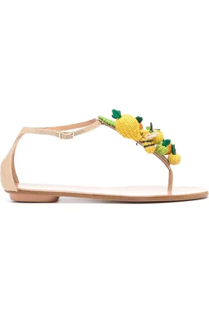 Aquazzura Sandali Citrus Punch con suola piatta