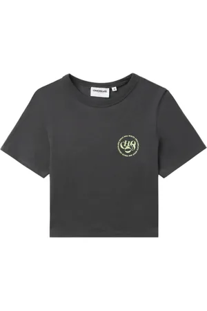 Chocoolate T-shirt crop con stampa