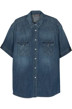 LORENA ANTONIAZZI Camicia denim a maniche corte