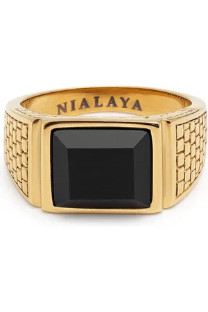 Nialaya Anello placcato Golden Brick