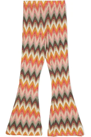 LA STUPENDERIA Pantaloni svasati a zigzag