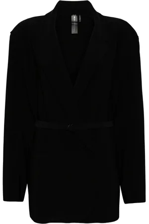 Norma Kamali Blazer doppiopetto con cintura