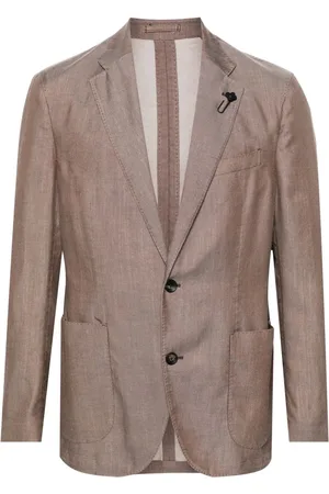 LARDINI Blazer monopetto con dettaglio spilla