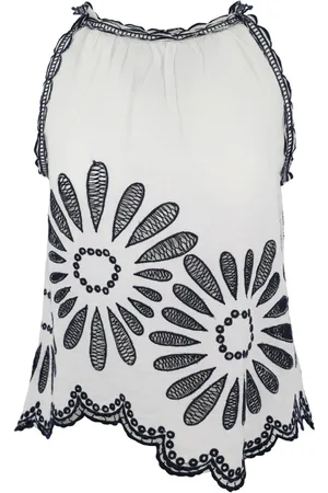 ULLA JOHNSON Top Julie con ricamo