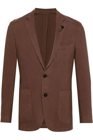 LARDINI Blazer monopetto con dettaglio spilla