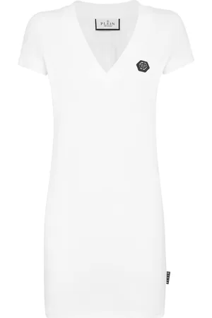 Philipp Plein Abito modello T-shirt con strass