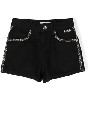 Msgm Bermuda denim con dettaglio a contrasto