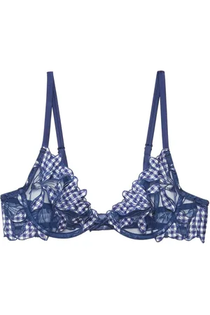 FLEUR DU MAL Reggiseno Lily con ricamo e scollatura profonda