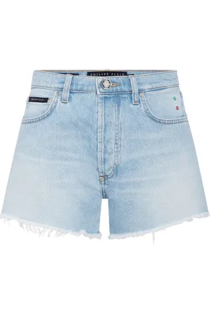 Philipp Plein Shorts denim con applicazione
