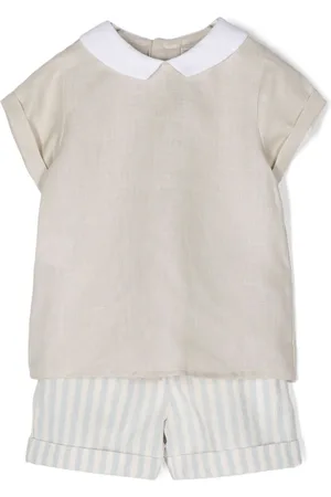 LA STUPENDERIA Set shorts con colletto a contrasto
