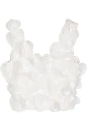 Cynthia Rowley Top crop con applicazione