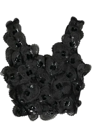 Cynthia Rowley Top crop con applicazione