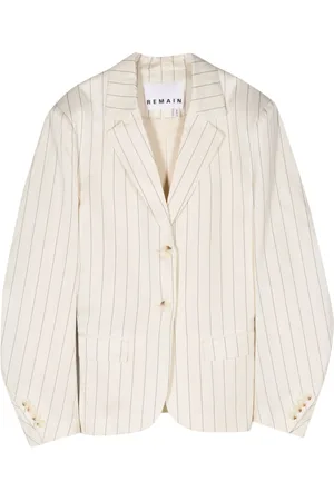 REMAIN Blazer Drapy monopetto gessato