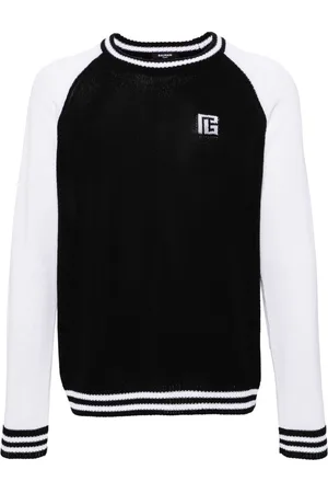 Balmain Maglione a coste con design color-block