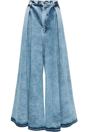 GIUSEPPE DI MORABITO Jeans a gamba ampia con pieghe