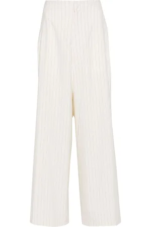 Maison Margiela Pantaloni a palazzo gessati