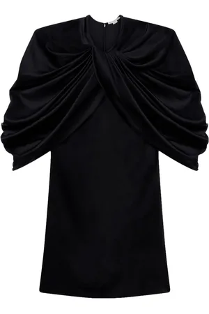 Stella McCartney Abito corto in raso con design drappeggiato