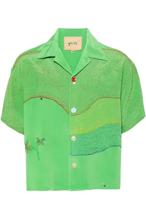 Glass Cypress Camicia con ricamo