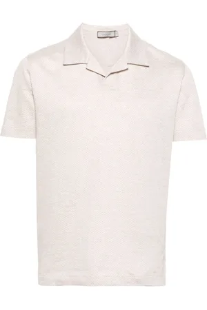 CANALI Polo con collo ampio
