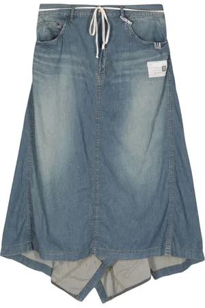 Maison Mihara Yasuhiro Gonna denim con design drappeggiato