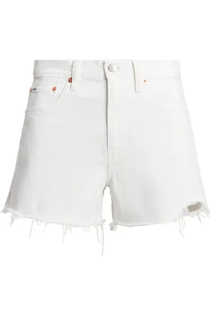 Ralph Lauren Shorts denim con orlo a taglio vivo