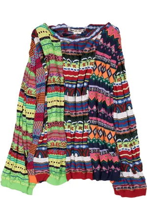 Comme des Garçons Maglione patchwork con applicazione