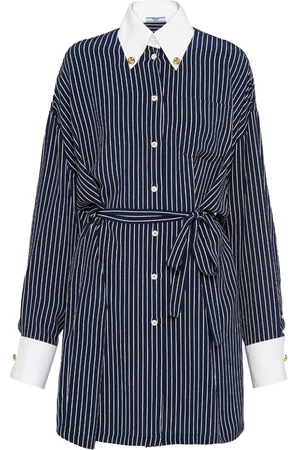 Prada Camicia a righe con effetto jacquard
