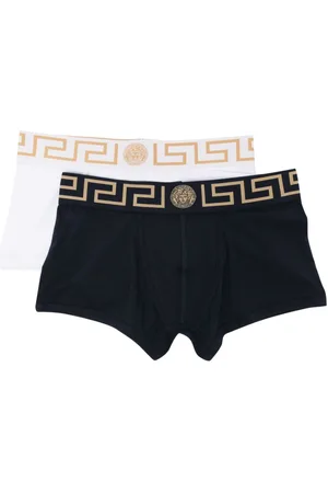 VERSACE Set di 2 boxer con banda Greca