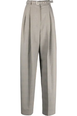 Sportmax Pantaloni a gamba ampia con cintura