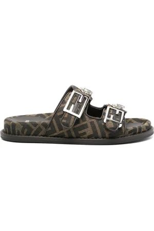 Fendi Sandali slides FF jacquard