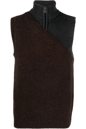 Fendi Gilet con inserti a contrasto