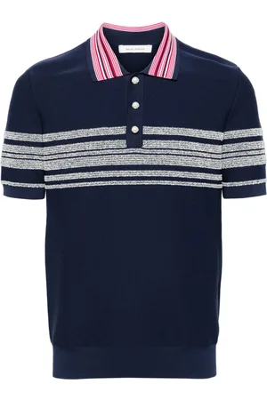 WALES BONNER Polo con dettaglio a righe
