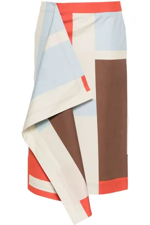 Fendi Gonna midi con stampa FF Puzzle